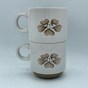 Pair of Vintage Midwinter Wedgwood Stoneware Mugs 10 oz